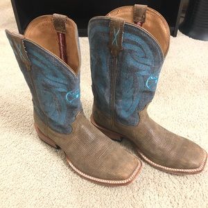 Twisted X Men’s Hooey Denim Square Toe 9.5D